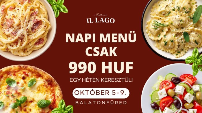 Mamma Mia! 990 Ft-os menühét a Trattoria Il Lagoban
